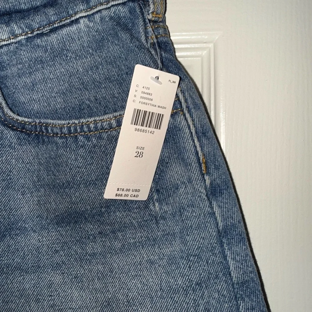 Anthropologie Pilcro Jeans Shorts Denim Blue Fray Size 28 NEW - Picture 5 of 9